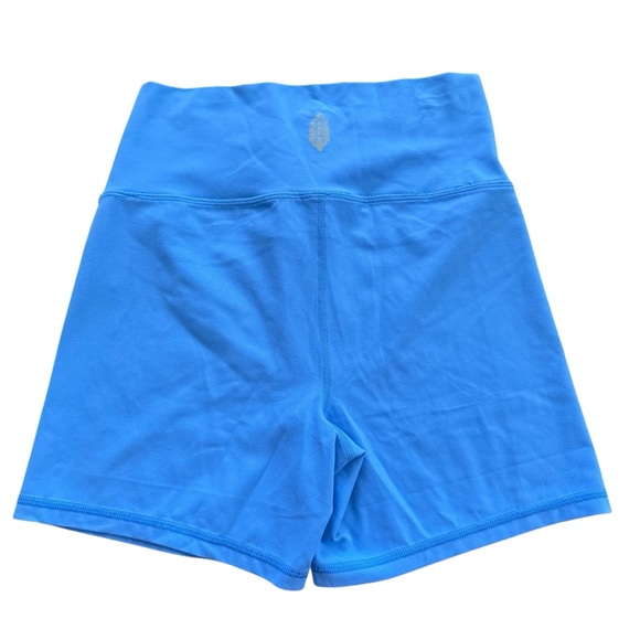 Free People Movement Women’s Never Better Silicone Blue Bike Shorts Medium New - Picture 6 of 7